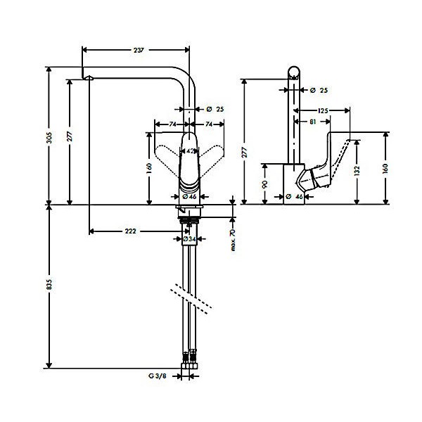 Смеситель для кухни Hansgrohe Focus 31817000