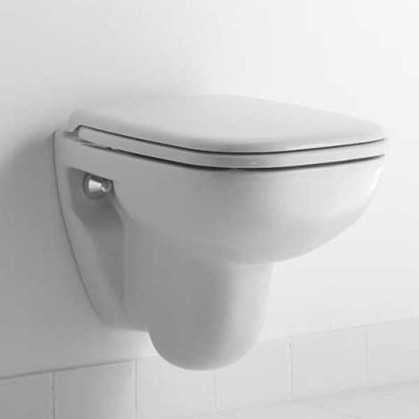 Плитка керамогранит Подвесной унитаз укороченный Duravit D-Code 2211090000 для пола