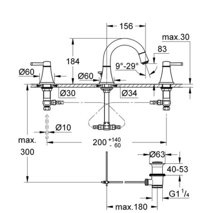 Смеситель для раковины Grohe Grandera 20417IG0