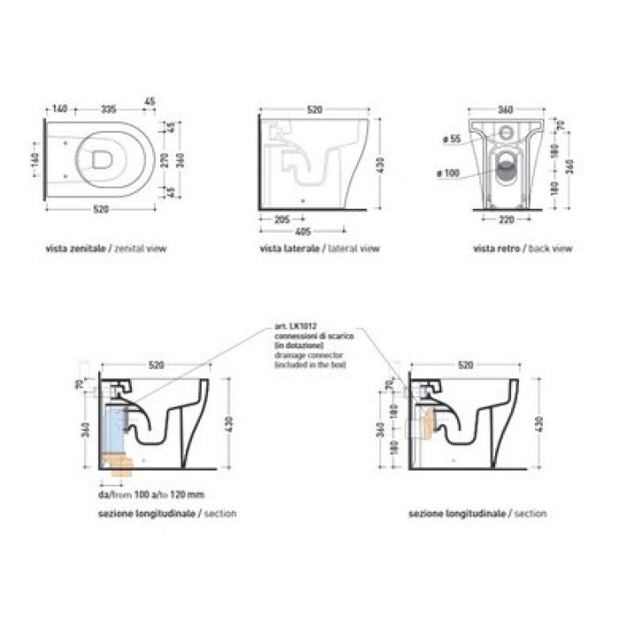Унитаз пристенный безободковый Flaminia APP goclean, fango AP117G