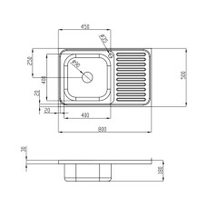 Кухонная мойка Imperial 5080-L Satin (IMP5080LSAT)