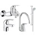 Набор смесителей для ванны и кухни Grohe Euroeco 123242K 4 в 1