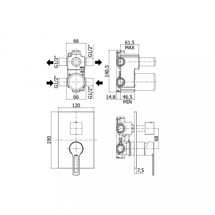 Смеситель Paffoni Ringo-West RIN018CR Смеситель Paffoni Ringo-West RIN018CR