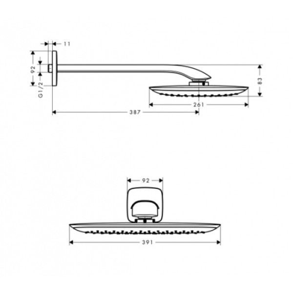 Верхний душ Hansgrohe PuraVida 27437400
