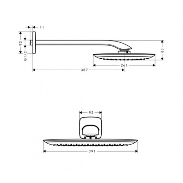 Верхний душ Hansgrohe PuraVida 27437400