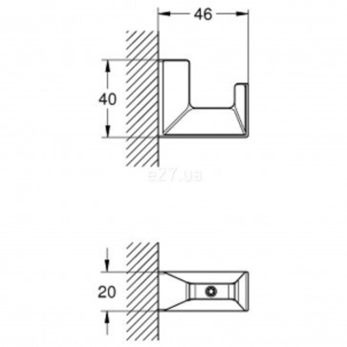 Grohe Selection Cube Крючок для банного халата (40782000)