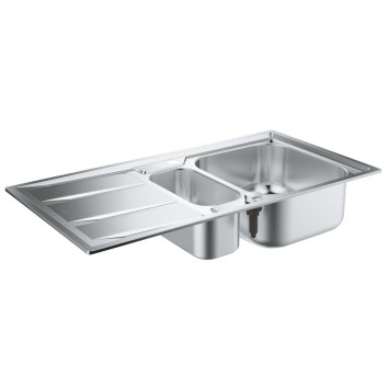 Мойдка для кухни Grohe 970x500 мм с эксцентриком, 2 чаши, матовая (31567SD0)
