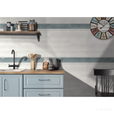 Плитка Monopole Ceramica Mirage LISTELO WHITE BRILLO фриз 8×150×20