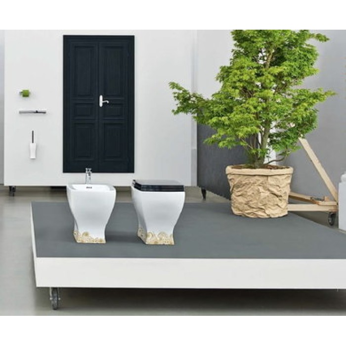 Напольный унитаз Artceram Jazz (JZV002 01;15) white glossy/gold