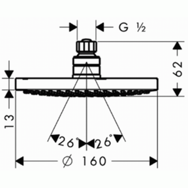 Верхний душ Hansgrohe Croma 160 (27450000)