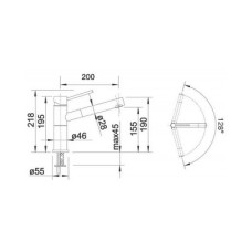 Смеситель для кухни Blanco ALTA-S COMPACT 515327 хром/белый