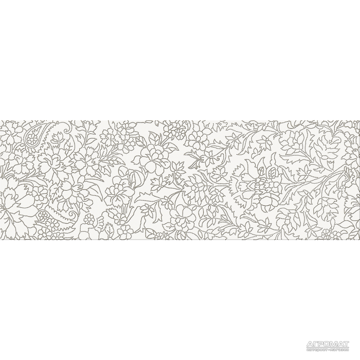 Плитка Opoczno Pret-a-Porter WHITE INSERTO FLOWER декор 10×750×250