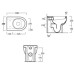 Унитаз пристенный Simas E-Line в комплекте с крышкой (EL01 + F88 + EL004)