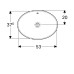Умывальник овальный встраиваемый в столешницу Geberit VariForm 500.717.01.2
