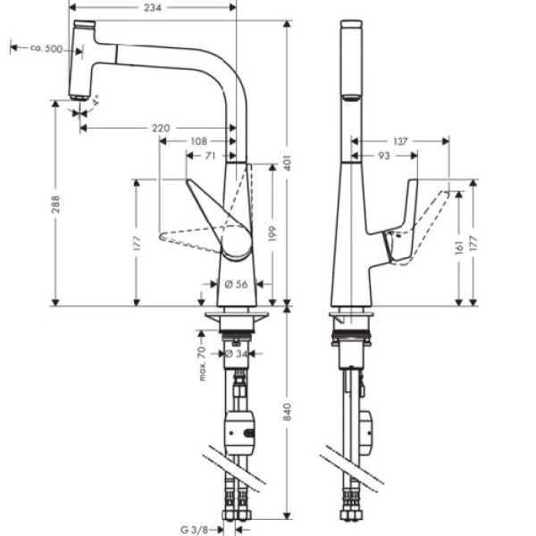 Смеситель для кухни Hansgrohe Talis Select S 72821800