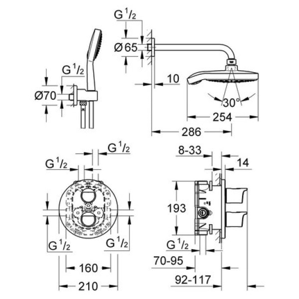 Душевая система Grohe Grohtherm 2000 NEW 34283001