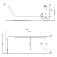 Ванна акриловая Kolo MODO XWP1160000 160x70