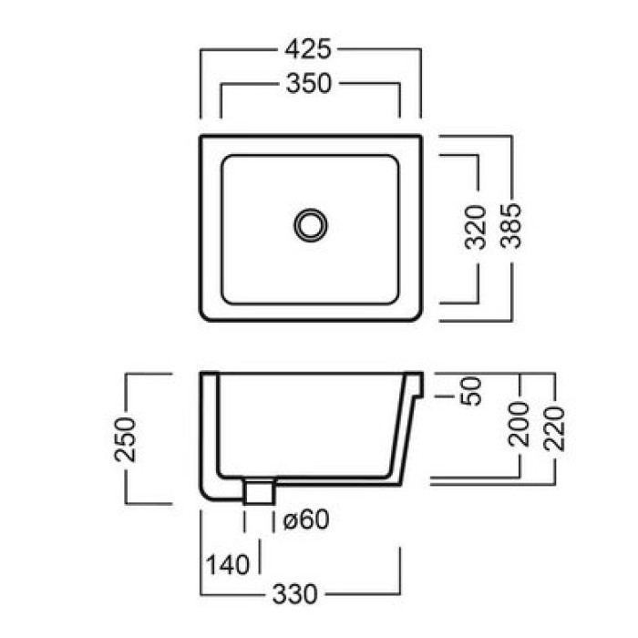 Керамическая раковина 38 см Hatria Specials, белый (YN0201)