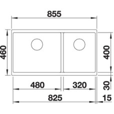 Мойка для кухни Blanco Subline 480/320-U жасмин 523589