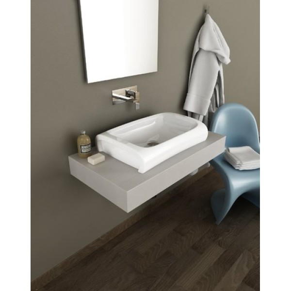 Керамическая раковина 70 см Artceram Hi-Line, white glossy (HIL003 01;00)