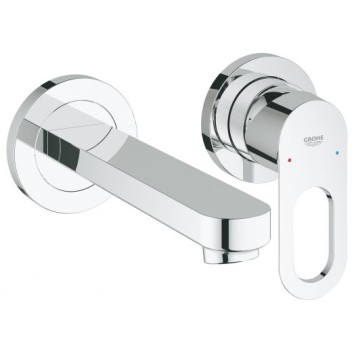 Grohe Bau Loop смеситель для умывальника на 2 отверстия настенный монтаж (20289000)