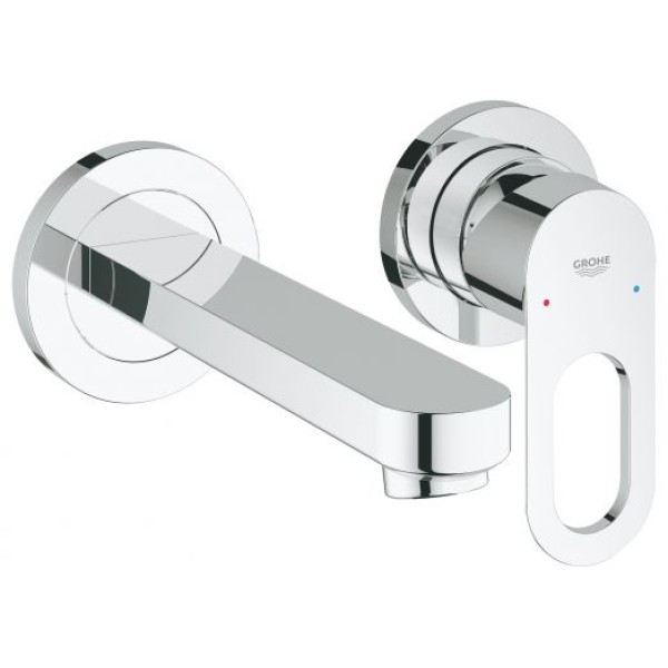 Grohe Bau Loop смеситель для умывальника на 2 отверстия настенный монтаж (20289000)