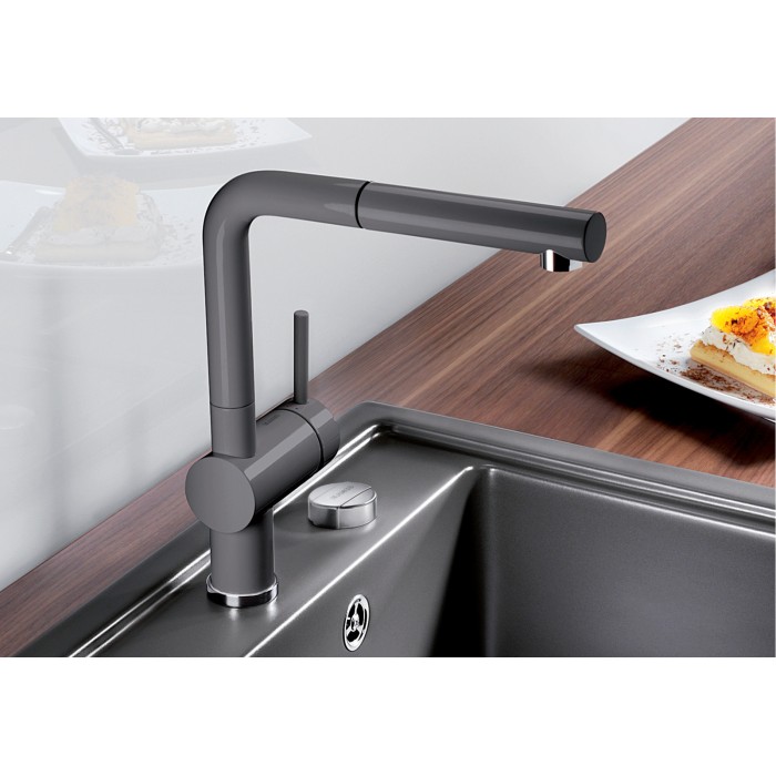 Смеситель кухонный Blanco LINUS - S керамика базальт 517643