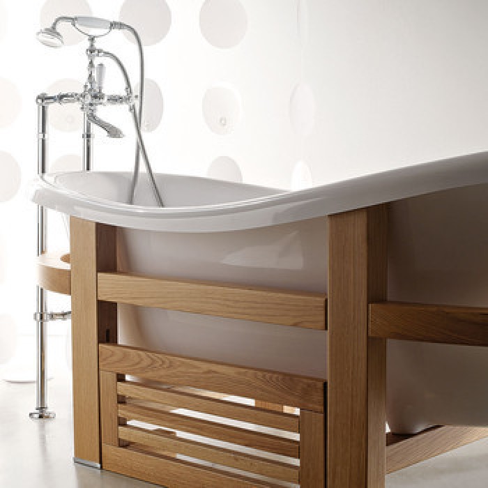 Gruppo Treesse Epoca One Top Ванна в классическом стиле 170x80xh73 см, цвет белый, венге Gruppo Treesse Epoca One Top Ванна в классическом стиле 170x80xh73 см, цвет белый, венге