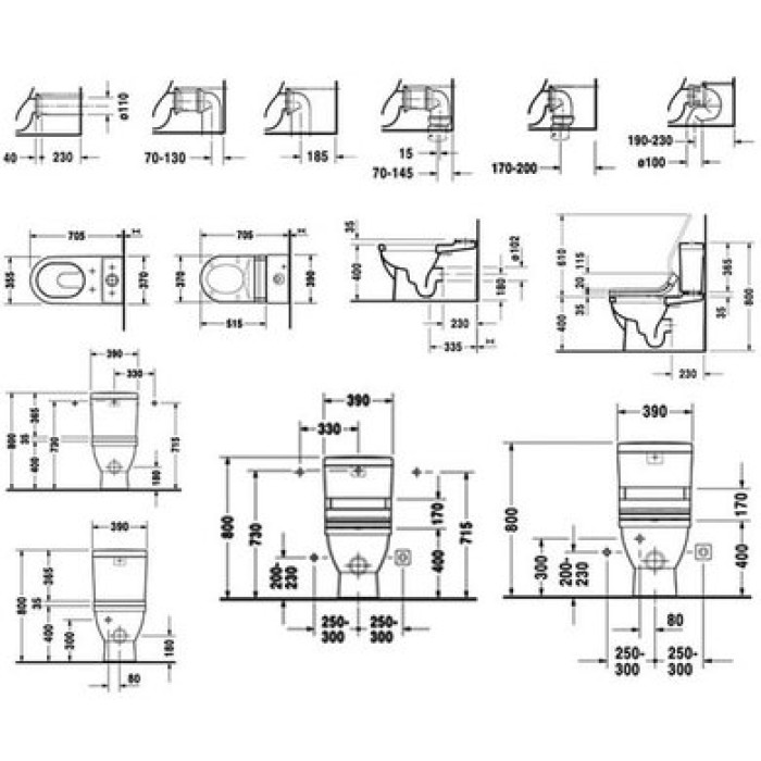 Плитка керамогранит Унитаз Duravit Starck 3 2141090000 для пола