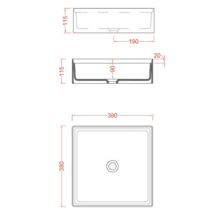 Керамическая раковина 38 см Artceram Scalino, zync yellow (SCL001 12;00)