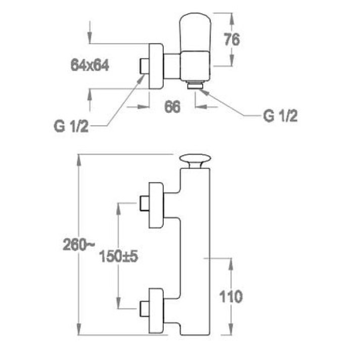 Смеситель для душа Fir Dynamica 88 (88.3368.2.10.00)