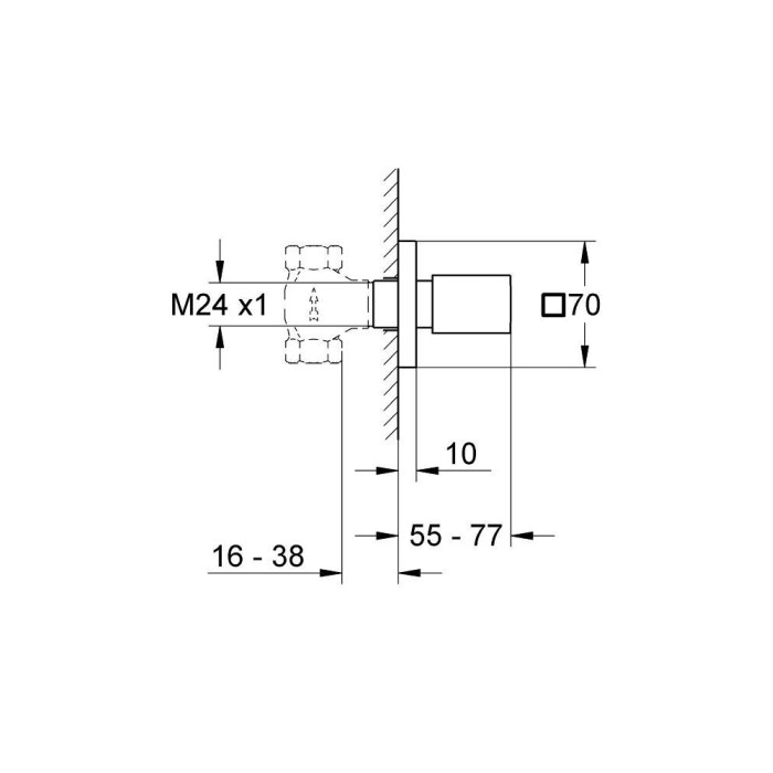 Grohe Eurocube Накладная панель скрытой вентильной головки (19910000)