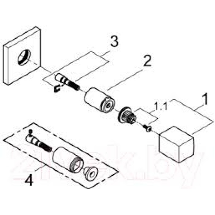 Grohe Eurocube Накладная панель скрытой вентильной головки (19910000)