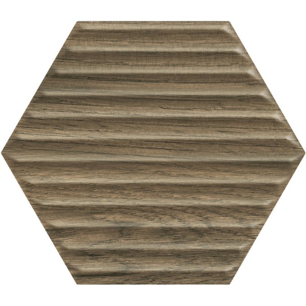 Плитка Paradyz SERENE BROWN HEKSAGON STRUKTURA ŚCIANA под дерево