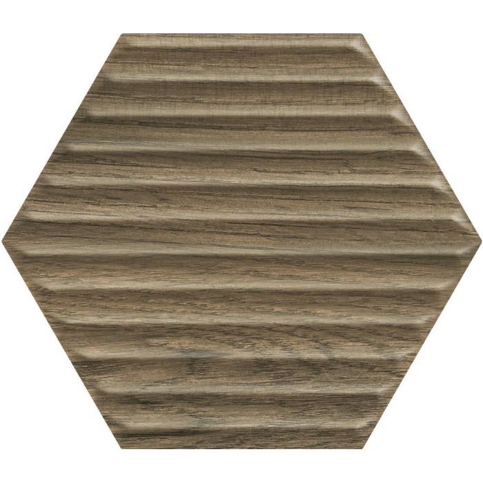 Плитка Paradyz SERENE BROWN HEKSAGON STRUKTURA ŚCIANA под дерево