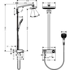 Душевая система Hansgrohe Raindance Select E 300 2jet Showerpipe (27126000)