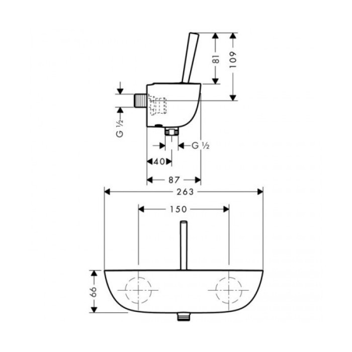 Смеситель для душа Hansgrohe PuraVida 15672000 Смеситель для душа Hansgrohe PuraVida 15672000