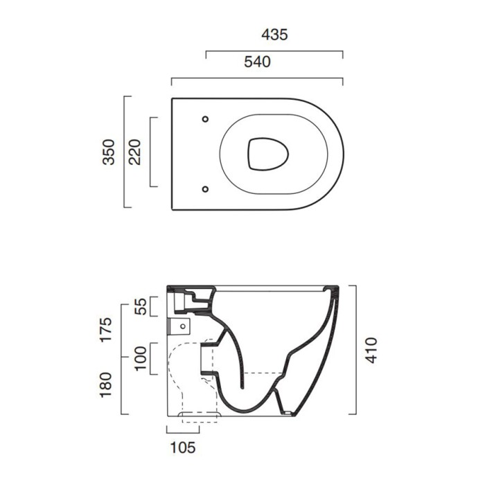 Напольный безободковый унитаз Catalano Sfera, bianco satinato
