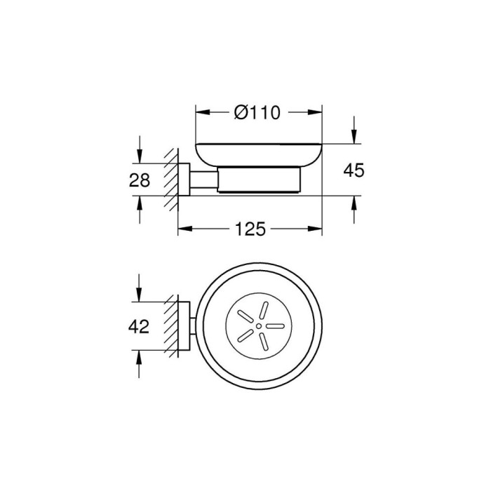 Grohe Essentials мыльница (40368001)