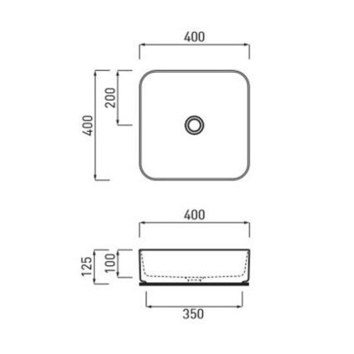 Раковина накладная 40 см Cielo Shui Comfort