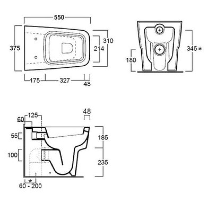 Унитаз пристенный Simas Degrade (DE 01) Унитаз пристенный Simas Degrade (DE 01)
