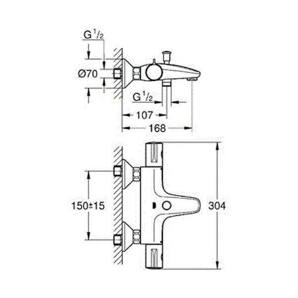 Grohe Grohtherm 800 Термостат для ванны (34567000)