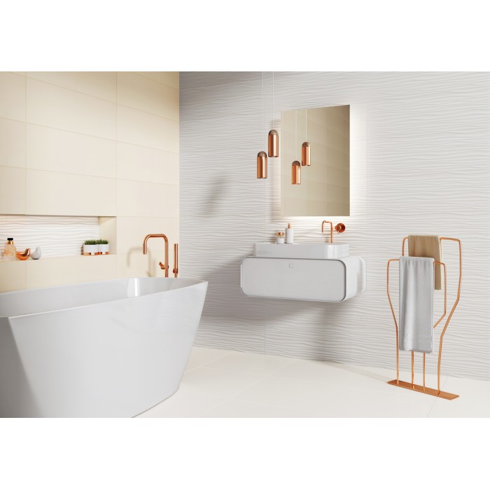 Плитка Paradyz ELANDA BIANCO SCIANA STRUKTURA REKT. STRIPES под бетон