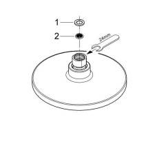 Плитка керамогранит Grohe Euphoria Cosmopolitan 180 Верхний душ 27491000 для пола