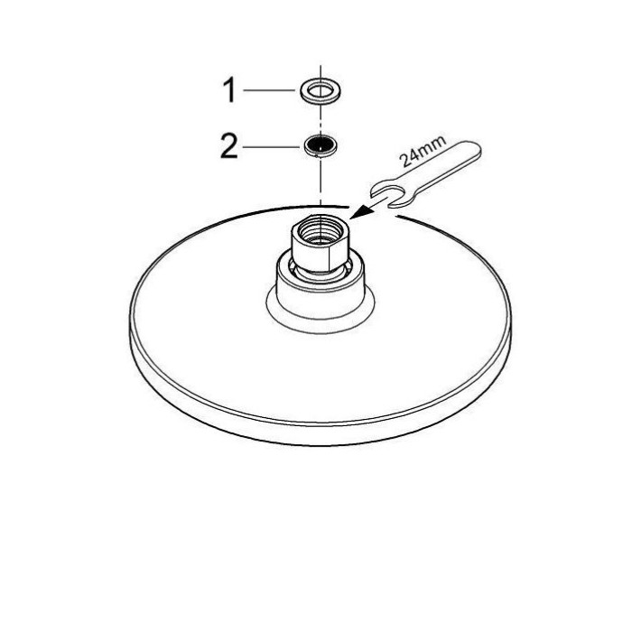 Плитка керамогранит Grohe Euphoria Cosmopolitan 180 Верхний душ 27491000 для пола