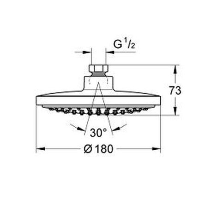 Плитка керамогранит Grohe Euphoria Cosmopolitan 180 Верхний душ 27491000 для пола
