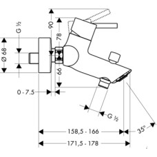 Смеситель для ванны Hansgrohe Talis 32440000