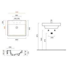 Керамическая раковина 60 см Catalano NEW ZERO, bianco lucido
