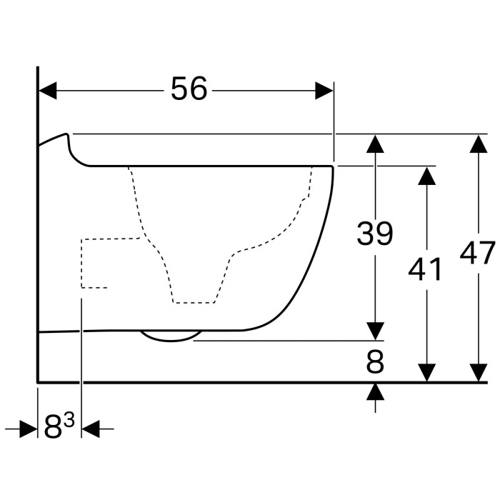 Унитаз подвесной Geberit Citterio 6 л, белый глянец, KeraTect, Rimfree 500.510.01.1
