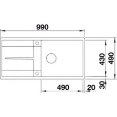 Мойка для кухни Blanco Metra XL 6 S-F белый 516522